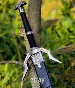 Handmade Carbon Steel The Witcher Sword, Sword of Geralt of Rivia, Feline Sword