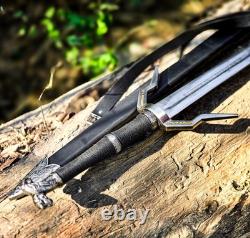 Handmade Carbon Steel The Witcher Sword, Sword of Geralt of Rivia, Feline Sword