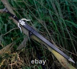 Handmade Carbon Steel The Witcher Sword, Sword of Geralt of Rivia, Feline Sword