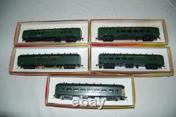 Ho Scale Roundhouse New York Central Harriman 5 Coach Set Kadees, Nmra