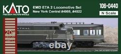 KATO 1060440 N SCALE EMD E7A/A New York Central 2 A/A Locomotive Set 106-0440