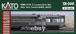 KATO N 106-0440 20th Cenury Ltd. NY Central EMD E7A 2 locomotive set New in Box