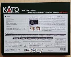 KATO N Scale New 2024 New York Central 20th Century Limited 9 Car Set 106-100