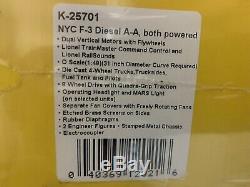 K-line Tmcc New York Central F-3 Aa Diesel Engine Set Nyc