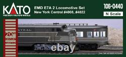 Kato 1060440-DCC N Scale New York Central E7 A/A Diesel Set #4008/4022