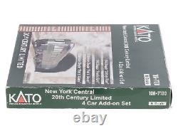 Kato 106-7130 N New York Central 20th Century Add On Passenger Car (Set of 4) LN
