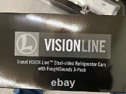 LIONEL 2026980 VISION LINE NEW YORK CENTRAL REFRIGERATED 3 CARS FREIGHTSOUNDs