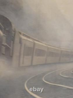 Large Fancy Wood Framed Poster New York Central Lines 1922 Steam Engine JRRGF