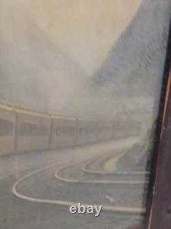 Large Fancy Wood Framed Poster New York Central Lines 1922 Steam Engine JRRGF