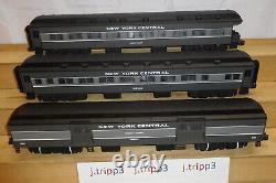 Lionel 19080 82 83 New York Central 18'' Heavyweight Passenger 3 Car Set O Scale