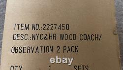Lionel 2227450 O Scale New York Central Wood Coach & Observation NYC 2 Car Set