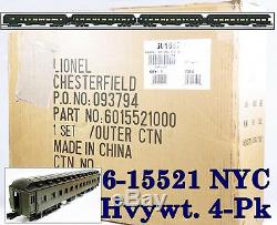 Lionel 6-15521 New York Central NYC Hvywt. 20th Cent. LTD 4-Pk 2004 C10 Sealed