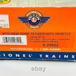 Lionel 6-29822 Black NYC Cargo Train #773 New York Central Tender With Whistle