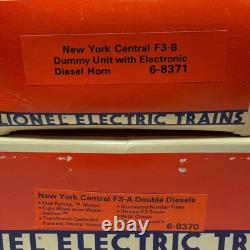 Lionel 6-8370 6-8371 New York Central F3 A-A-B Diesel Locomotive Set O Gauge
