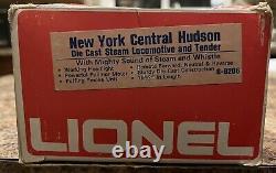 Lionel 8206 New York Central Hudson 4-6-4 Steam Locomotive & Tender O Gauge Runs