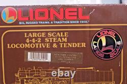 Lionel 8-85102 Large G Scale New York Central Locomotive 4-4-2 & Tender New