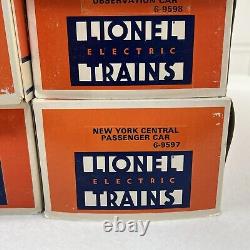 Lionel New York Central 15 Aluminum 7 Car Passenger Set O Used 6-9594 98 7207