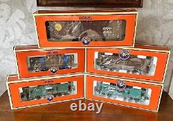 Lionel O Gauge Trains New York Central Caboose & Boxcar Lot of 5 4 smoke units
