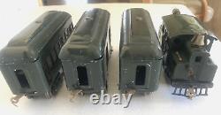 Lionel Prewar O Gauge # 153 New York Central Electric Loco & 3 Pass. Car Set