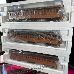 MTH #20-62031 O Scale New York Central 64' Woodside 3x Coach Car Set NOS