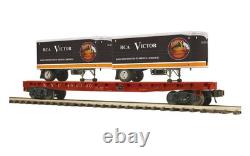 MTH 20-95562 O Scale Flat Car With 2 PUP Trailers New York Central #490300