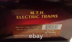 MTH 20-95562 O Scale Flat Car With 2 PUP Trailers New York Central #490300