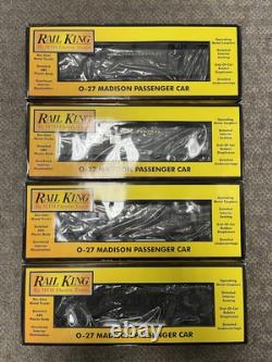 + MTH O RailKing New York Central Madison Passenger 4 Car Set 30-6210 /11/12/13