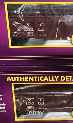 MTH Premier 20-95536 NEW YORK CENTRAL GONDOLA with Cover O-Scale (2-PACK) NEW