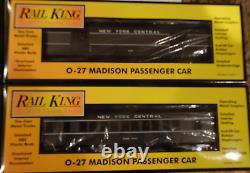 MTH RailKing 30-6256 NEW YORK CENTRAL O Scale 4-Car Madison Passenger Set