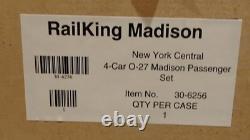 MTH RailKing 30-6256 NEW YORK CENTRAL O Scale 4-Car Madison Passenger Set