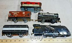 Marx New York Central Black Mercury Mechanical Whistling Freight Train (v)