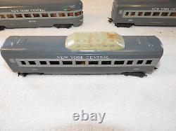Marx New York Central Tin Toy Train Cars 234 Observation Meteor Lot of 3 O Gauge
