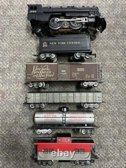 + Marx O #999 New York Central 2-4-2 Locomotive 4 Car Freight Set with Box 25225