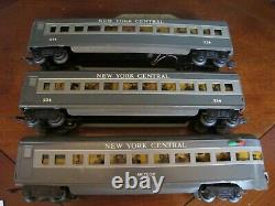 Marx O Scale New York Central Meteor Passenger coach Set 333 234 234