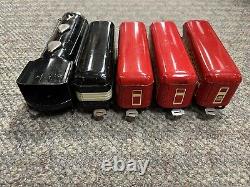 + Marx O Tin New York Central Commodore Steam Locomotive 3 Car Red Passenger Set