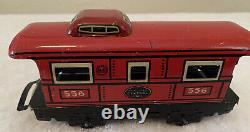 Marx Pressed Steel & Tin Wind-up New York Central Bullet Train Engine & 5 Cars