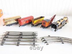 Marx Prewar O-Gauge Copper New York Centra Steam Loco + MORE Tracks 4 Cars 1 Eng