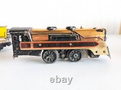 Marx Prewar O-Gauge Copper New York Centra Steam Loco + MORE Tracks 4 Cars 1 Eng