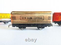 Marx Prewar O-Gauge Copper New York Centra Steam Loco + MORE Tracks 4 Cars 1 Eng