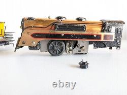 Marx Prewar O-Gauge Copper New York Centra Steam Loco + MORE Tracks 4 Cars 1 Eng