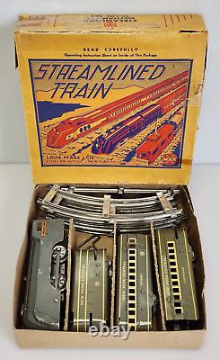 Marx The Mercury New York Central Streamlined Train Set, Engine Cars Tracks Box