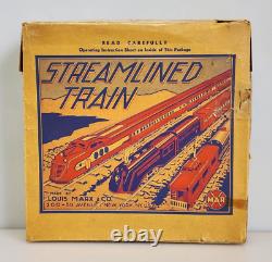 Marx The Mercury New York Central Streamlined Train Set, Engine Cars Tracks Box