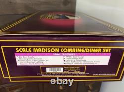 Mth O Guage New York Central Tt Gray 2-car 70' Abs Combine/diner 20-4126 New