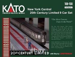 NEW Kato 106-100 N New York Central 20th Century Limited 9 Car Set