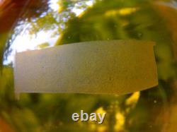 NYCS Etched Amber Railroad Lantern Globe, New York Central System, CNX