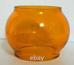 NYCS Etched Amber Railroad Lantern Globe, New York Central System, CNX