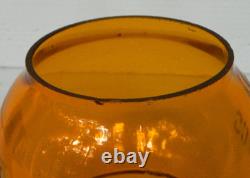 NYCS Etched Amber Railroad Lantern Globe, New York Central System, CNX