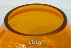 NYCS Etched Amber Railroad Lantern Globe, New York Central System, CNX