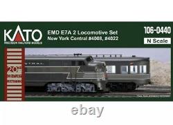 N KATO New York Central 4008 4022 EMD E7A 2 Locomoto Set 20th Century Limited 4