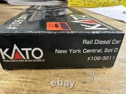 N Kato Rail Diesel Car #106-3011 New York Central Set D. Very Rare